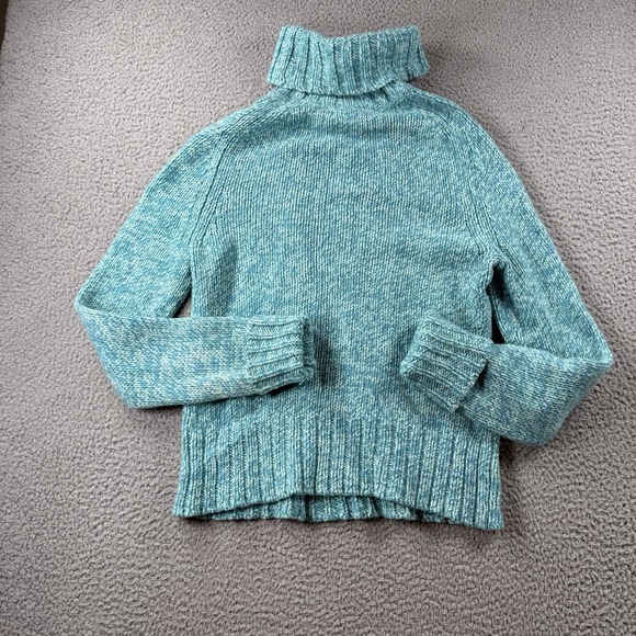Express Sweater Womens L Turtleneck Cable Knit Wool Cashmere Blend Skiing Winter - Picture 7 of 9